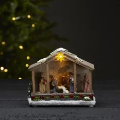 STAR TRADING LED-dekolys Nativity, batteridrevet, 19 cm Online