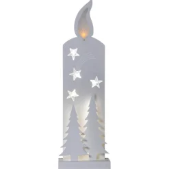 STAR TRADING LED-dekorasjonslys Grandy, stearinlys og grantrær, 50 cm| Julebelysning|Dekorasjonsbelysning