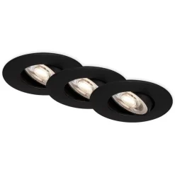 Briloner LED-downlight 7602 3stk IP65 3 000 K svart| Downlights|Spotter I Tak