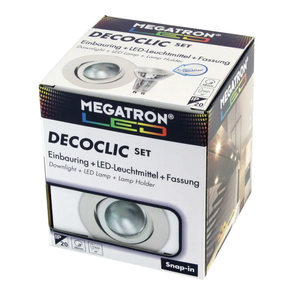 MEGATRON LED-downlight Decoclic Set GU10 4,5W LED, hvit| Downlights|Spotter I Tak