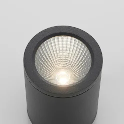 Lucande LED-downlight Embla i aluminium IP54, mørk grå Discount