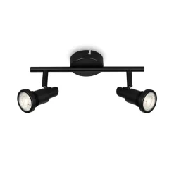 Briloner LED-downlight Flamo IP44 2 lystk. justerbar svart| Spotter I Tak