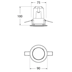 Fumagalli LED-downlight Teresa 90, GU10, CCT, 3,5 W, svart New