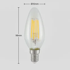 Arcchio LED-filamentpære E14 4W 827 3-trinns dimmer 2 stk| E14 Pærer|Dimbar Led-Pære