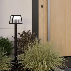 EGLO LED-gatelampe Altilia, høyde 106 cm, svart, sensor Best