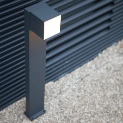 LUTEC LED-gatelampe Cuba, 1 lyskilde, antrasitt, 3 000 K| Gatebelysning, Pullert Belysning