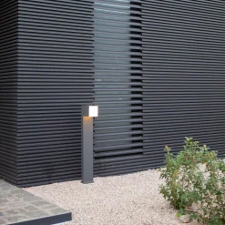 LUTEC LED-gatelampe Cuba, 1 lyskilde, antrasitt, 3 000 K| Gatebelysning, Pullert Belysning