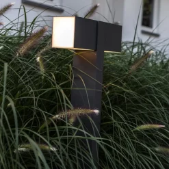 LUTEC LED-gatelampe Cuba, 2 lyskilde, antrasitt, 3 000 K| Gatebelysning, Pullert Belysning