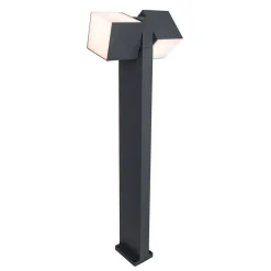 LUTEC LED-gatelampe Cuba, 2 lyskilde, antrasitt, 3 000 K| Gatebelysning, Pullert Belysning