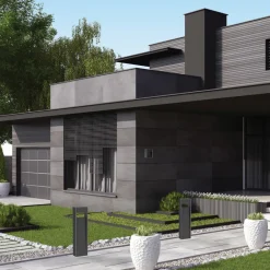 Zambelis LED-gatelampe E368, grafittfarget, aluminium, høyde 60 cm Clearance