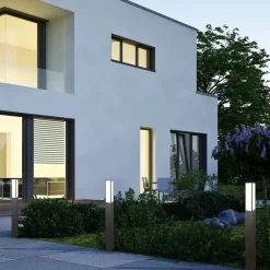 Trio Lighting LED-gatelampe Fuerte, antrasitt, aluminium, IP54| Kommersiell Utebelysning|Gatebelysning, Pullert Belysning