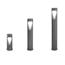 Fabas Luce LED-gatelampe Teo, 80 cm høy, svart, metall, IP65