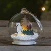 STAR TRADING LED-glasskule Forest Friendsr isbjørn med tre| Julebelysning|Dekorasjonsbelysning