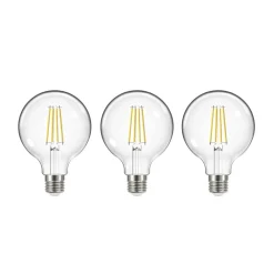 Arcchio LED-glidelampe, E27, G95, 3,8 W, 3000K, 806 lm, 3 stk| E27 Pærer|Filament Pærer