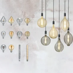 Trio Lighting LED-globepære E27 4 W 2 700 K struktur rav| E27 Pærer