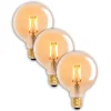 Näve LED-globepære E27 4,1 W 310lm varmhvit gull 3-er| Filament Pærer|Filament Pærer
