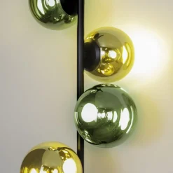 Eco-Light LED-gulvlampe Altaïr gull/grønn høyde 160 cm 4 lyskilder glass| Gulvlamper