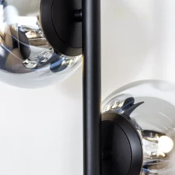 Eco-Light LED-gulvlampe Altaïr sølvfarget høyde 160 cm 4 lyskilder glass