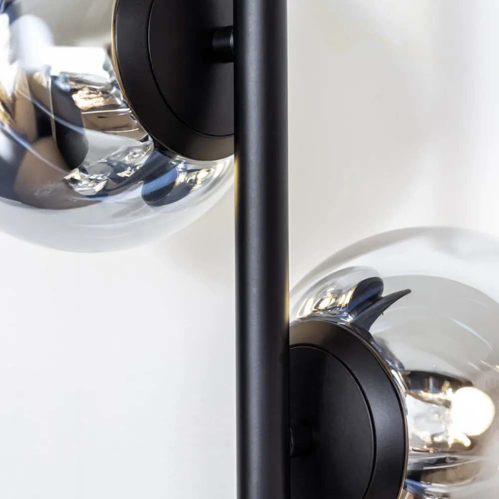 Eco-Light LED-gulvlampe Altaïr sølvfarget høyde 160 cm 4 lyskilder glass