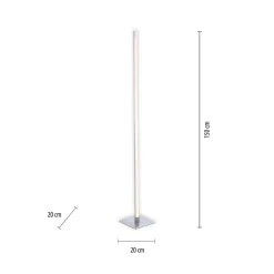 JUST LIGHT. GmbH LED-gulvlampe Bella, rett, firkantet sokkel, stål| Led-Innendørs|Gulvlamper