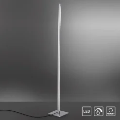 JUST LIGHT. GmbH LED-gulvlampe Bella, rett, firkantet sokkel, stål| Led-Innendørs|Gulvlamper