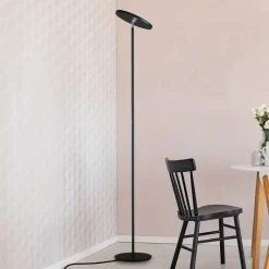 FISCHER & HONSEL LED-gulvlampe Bever, svart, metall, CCT, dimbar, 180 cm| Gulvlamper