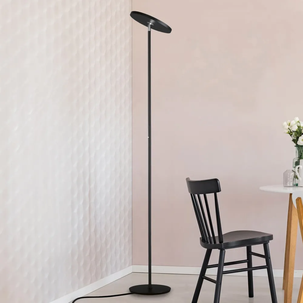 FISCHER & HONSEL LED-gulvlampe Bever, svart, metall, CCT, dimbar, 180 cm| Gulvlamper