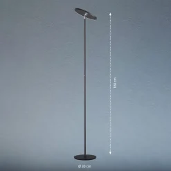 FISCHER & HONSEL LED-gulvlampe Bever, svart, metall, CCT, dimbar, 180 cm| Gulvlamper