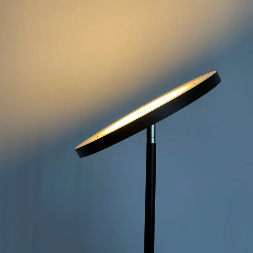 FISCHER & HONSEL LED-gulvlampe Bever, svart, metall, CCT, dimbar, 180 cm| Gulvlamper