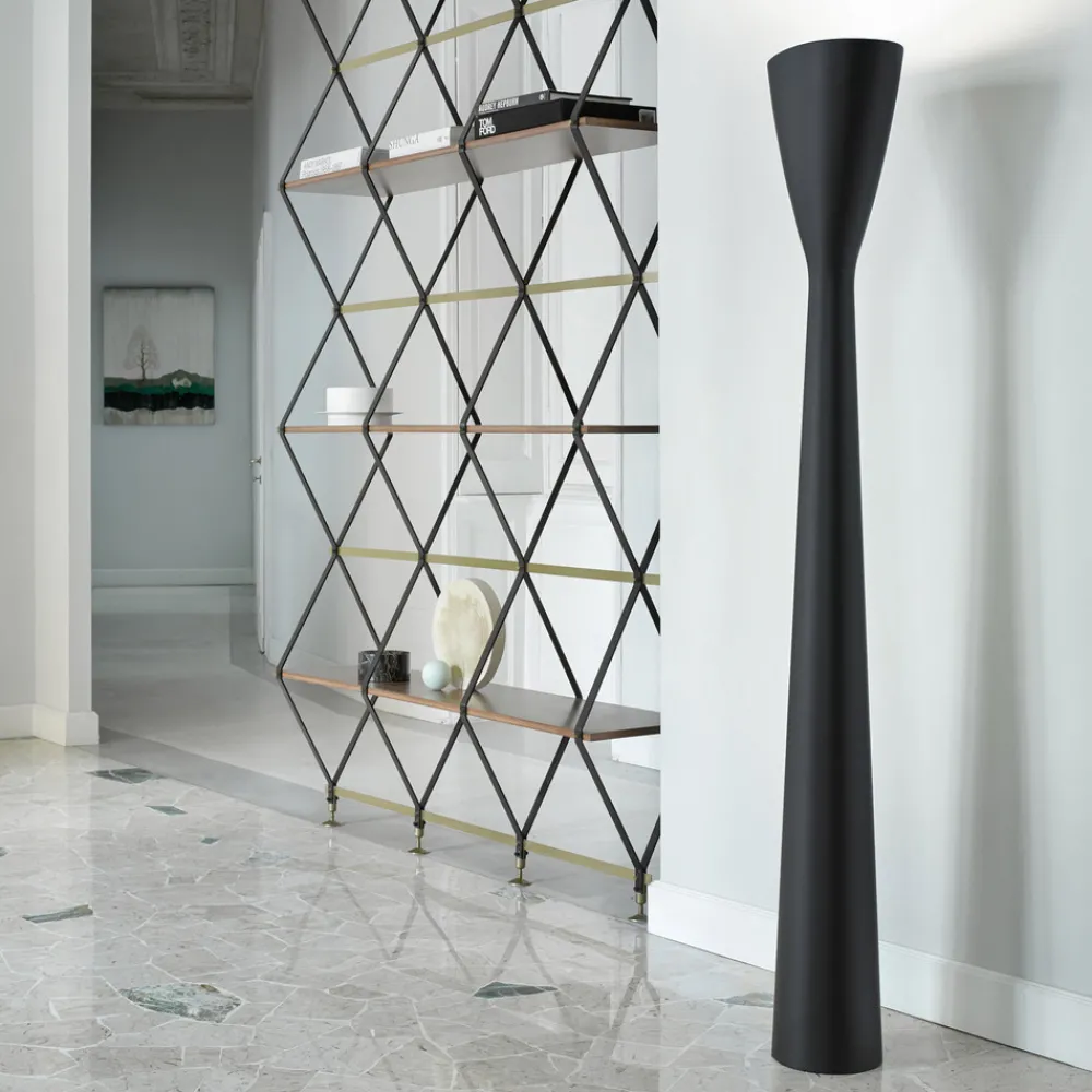 Luceplan LED-gulvlampe Carrara med dimmer, svart Outlet