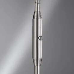 FISCHER & HONSEL LED-gulvlampe Dent, CCT, enkeltlys, nikkel| Gulvlamper