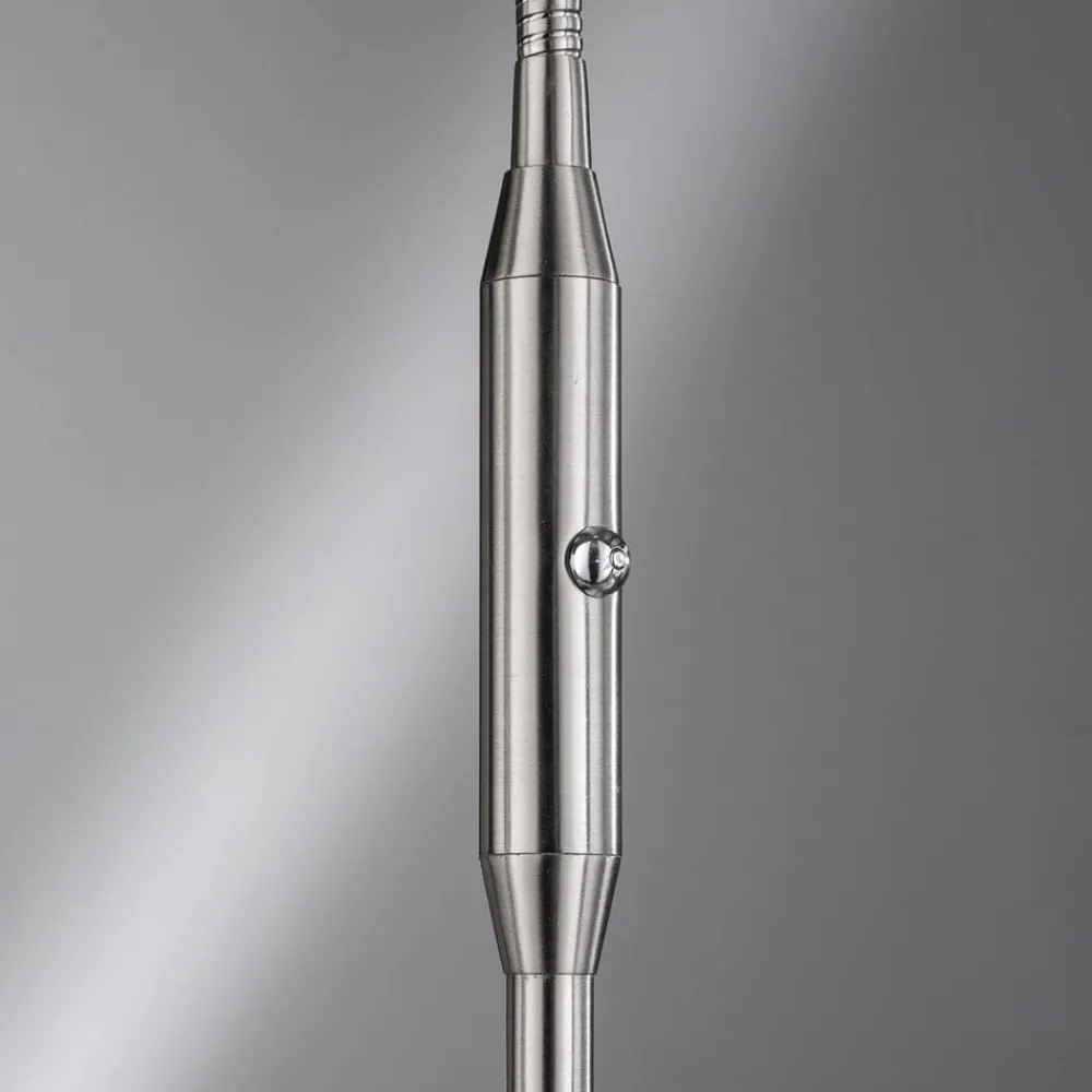 FISCHER & HONSEL LED-gulvlampe Dent, CCT, enkeltlys, nikkel| Gulvlamper