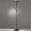 FISCHER & HONSEL LED-gulvlampe Dent, svart, 180 cm, CCT, 2 lyskilder New