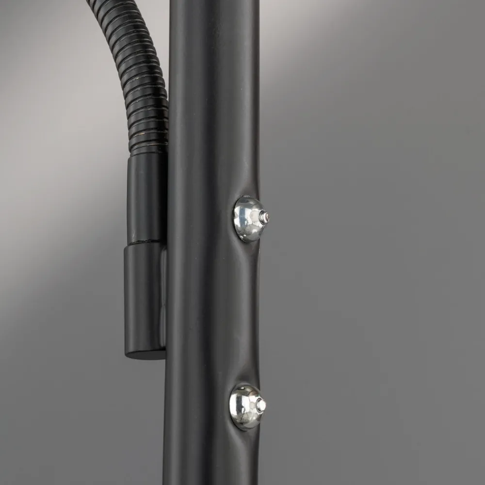 FISCHER & HONSEL LED-gulvlampe Dent, svart, 180 cm, CCT, 2 lyskilder New