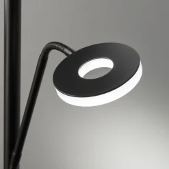 FISCHER & HONSEL LED-gulvlampe Dent, svart, 180 cm, CCT, 2 lyskilder New