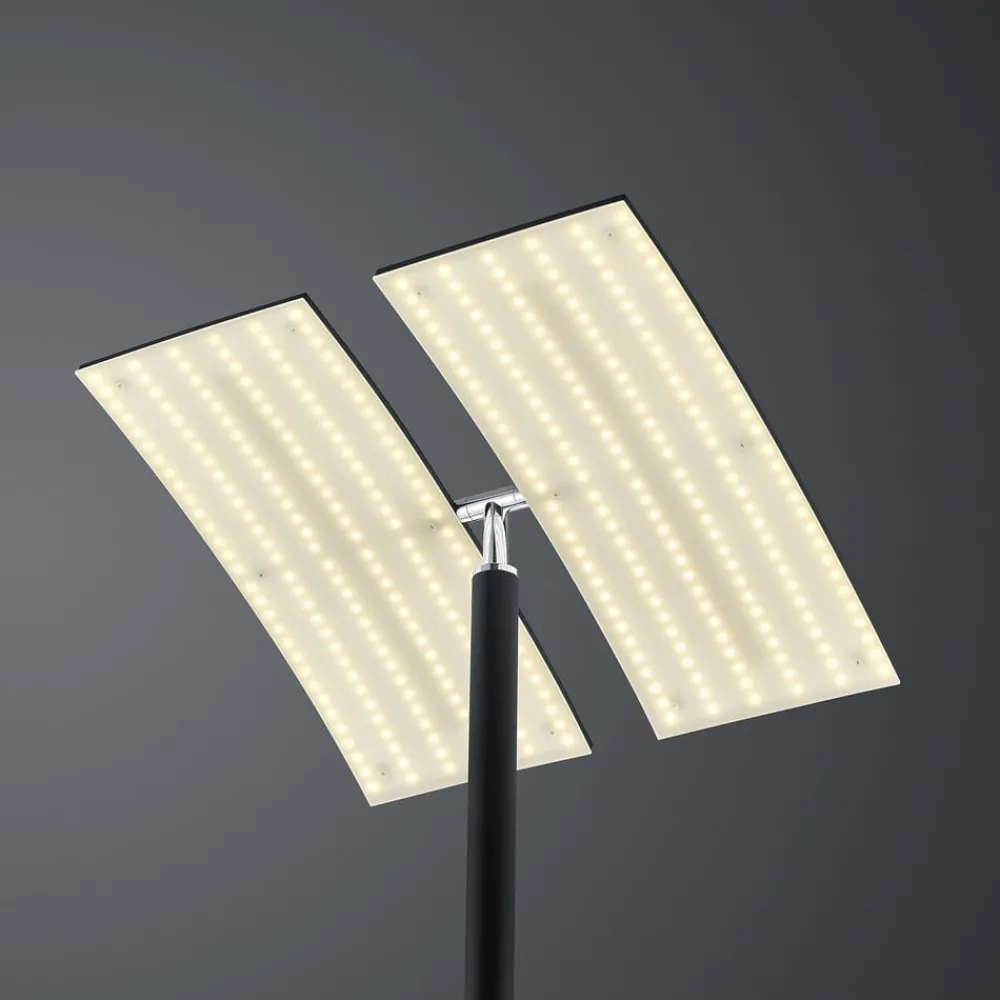 HELL LED-gulvlampe Dual CCT, dimbar, svart| Gulvlamper