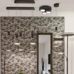 Trio Lighting LED-gulvlampe Franklin, sensordimmer, antrasitt Clearance