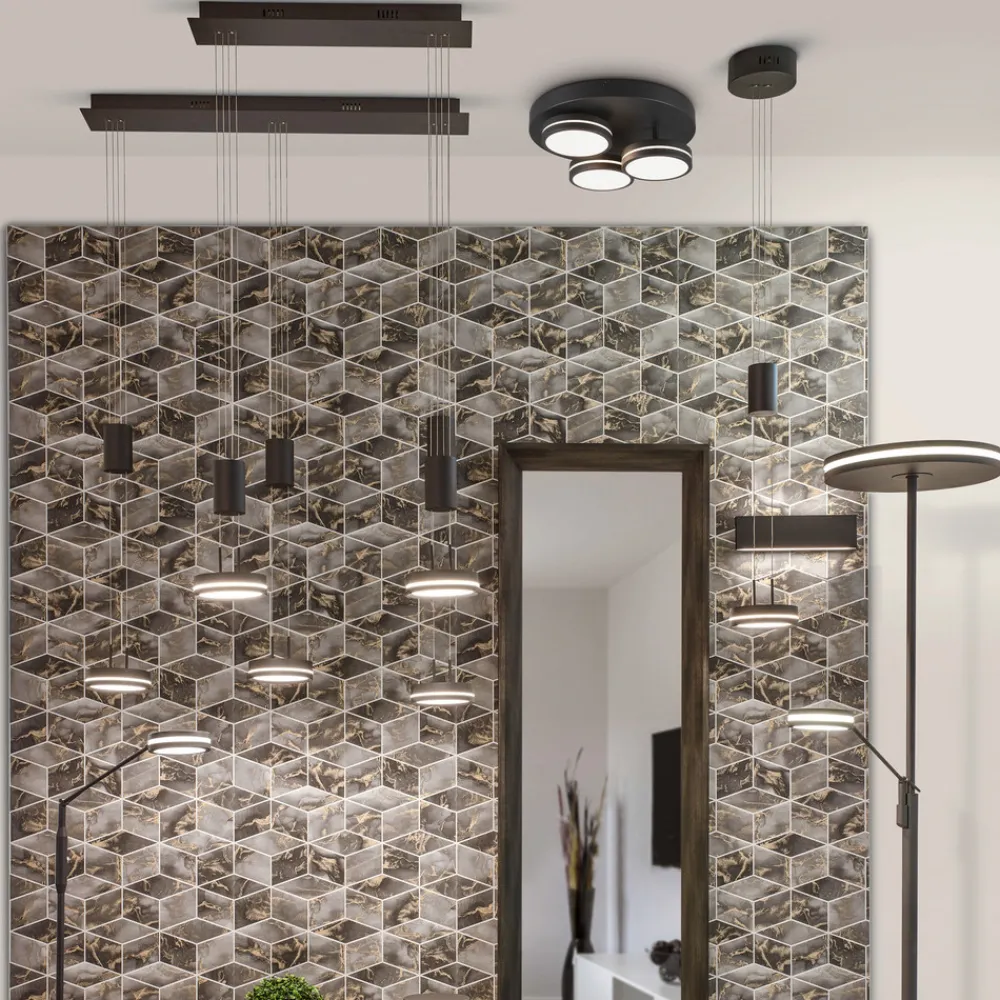 Trio Lighting LED-gulvlampe Franklin, sensordimmer, antrasitt Clearance