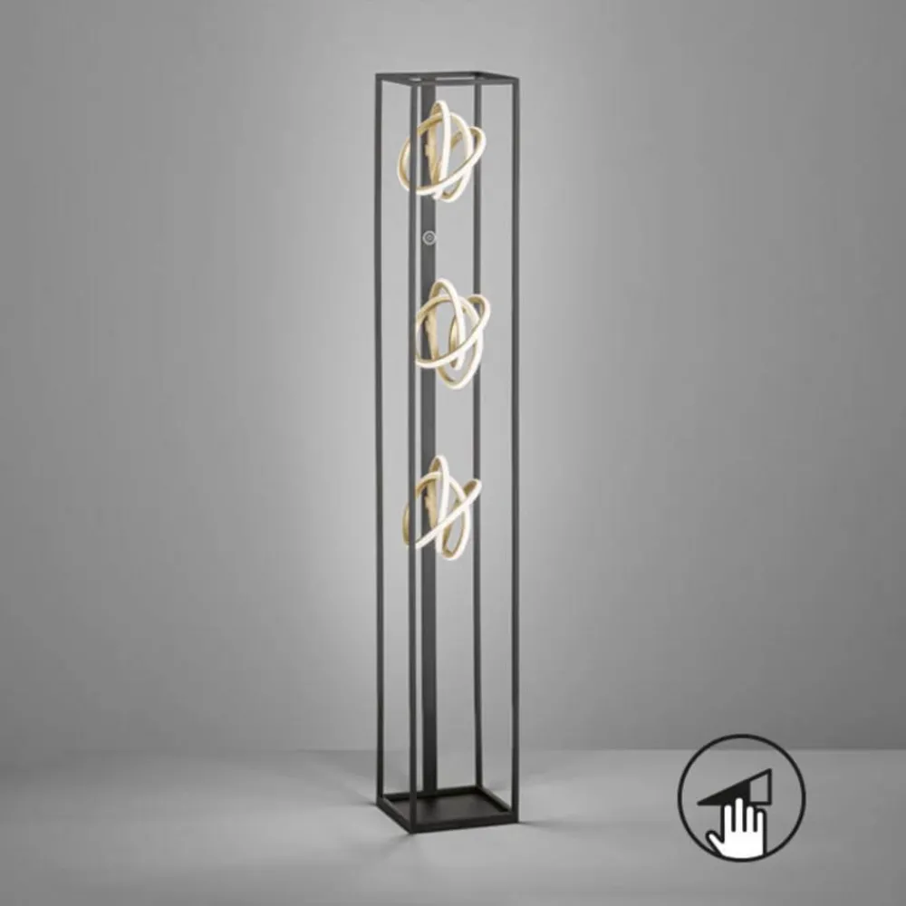 FISCHER & HONSEL LED-gulvlampe Gisi, 3 lyskilder, dimbar| Gulvlamper