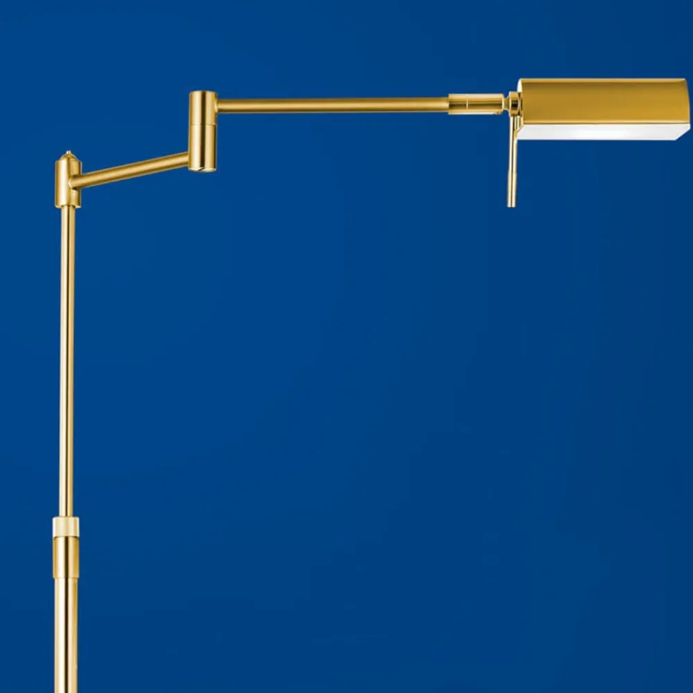 HELL LED-gulvlampe Graz, messing| Gulvlamper