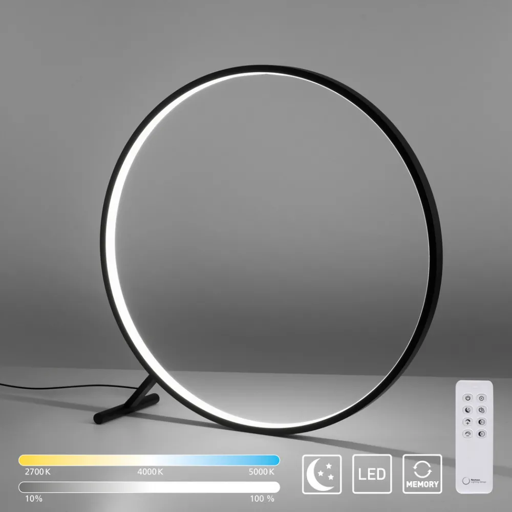 Paul Neuhaus LED-gulvlampe Hula CCT med fjernkontroll Ø 80 cm Clearance