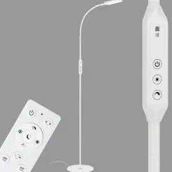 Briloner LED-gulvlampe Office Remote, fjernkontroll, hvit Clearance