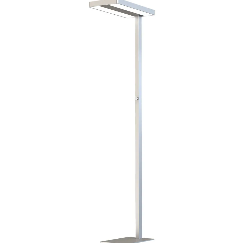 G & L Handels GmbH LED-gulvlampe Office up/down 4 000 K dimbar sølv New