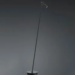 HELL LED-gulvlampe Tom, dimbar, svart Sale