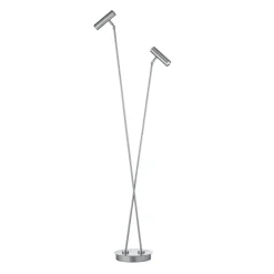 HELL LED-gulvlampe Tom Pro, matt nikkel, 2 lyskilder, CCT, dimmer| Gulvlamper