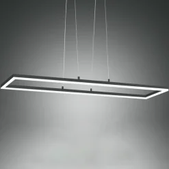 Fabas Luce LED-hengelampe Bard, 92x32 cm, antrasitt Sale