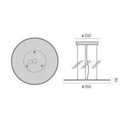 Performance in Lighting LED-hengelampe FL Round 555 PL MP DALI 840 Online