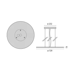Performance in Lighting LED-hengelampe FL Round 777 PL OP on/off 44W 830 Online