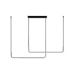 Milagro Lighting LED-hengelampe Horizon, metall, svart, 4.000 K Discount