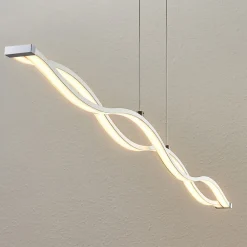 Lucande LED-hengelampe i bjelkeform Roan, bølgeformet Discount